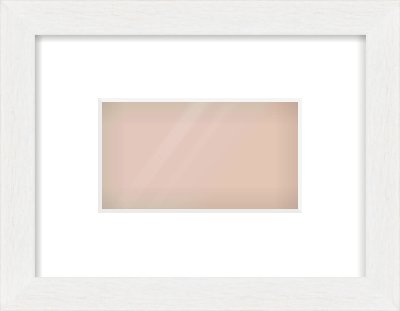 White Stain Flat Frame for 160 × 90mm artwork, with Smooth White Single Mount