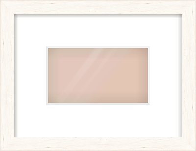 Ivory Flat Frame for 160 × 90mm artwork, with Smooth White Single Mount