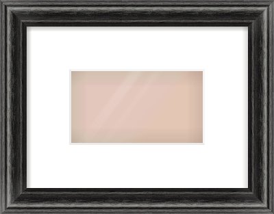 Black Cushion Frame for 160 × 90mm artwork, with Smooth White Single Mount