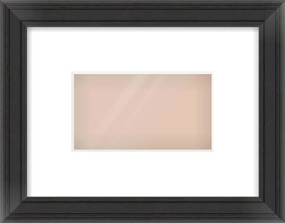 Black Scoop Frame for 160 × 90mm artwork, with Smooth White Single Mount