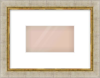 Silver Foil Flat Frame for 160 × 90mm artwork, with Smooth White Single Mount