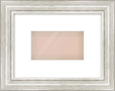 Silver Scoop Frame for 160 × 90mm artwork, with Smooth White Single Mount
