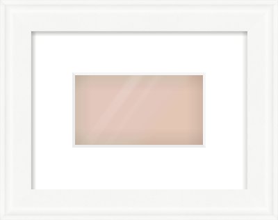 White Scoop Frame for 160 × 90mm artwork, with Smooth White Single Mount