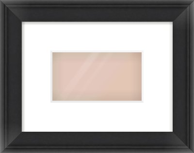 Black Scoop Frame for 160 × 90mm artwork, with Smooth White Single Mount