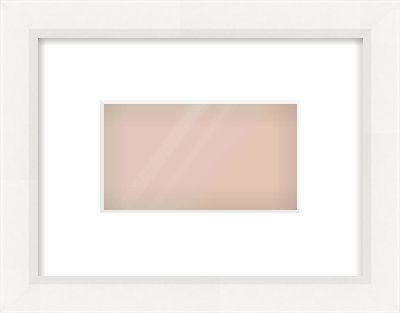 White Beveled Frame for 160 × 90mm artwork, with Smooth White Single Mount