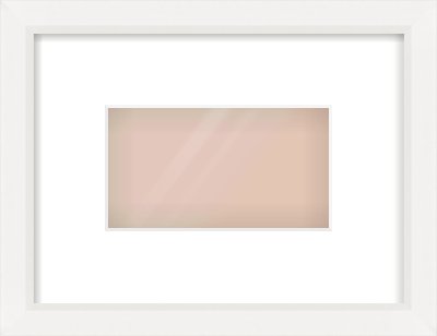 White Beveled Frame for 160 × 90mm artwork, with Smooth White Single Mount