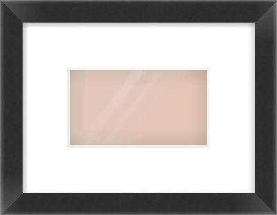 Black Flat Frame for 160 × 90mm artwork, with Smooth White Single Mount