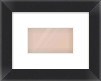Black Flat Frame for 160 × 90mm artwork, with Smooth White Single Mount