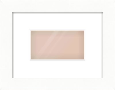 White Bevel Frame for 160 × 90mm artwork, with Smooth White Single Mount