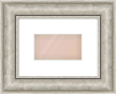 Silver Scoop Frame for 160 × 90mm artwork, with Smooth White Single Mount