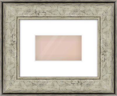 Silver Flat Frame for 160 × 90mm artwork, with Smooth White Single Mount