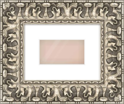 Silver Reverse Frame for 160 × 90mm artwork, with Smooth White Single Mount