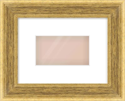 Gold Flat Frame for 160 × 90mm artwork, with Smooth White Single Mount