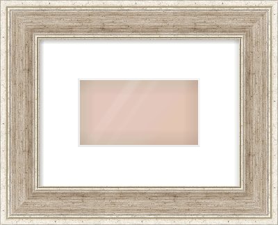 Silver Flat Frame for 160 × 90mm artwork, with Smooth White Single Mount