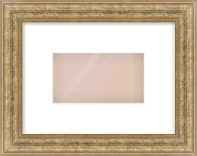 Distressed Gold Dome Frame for 160 × 90mm artwork, with Smooth White Single Mount