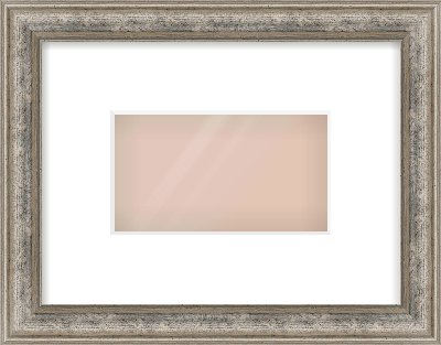 Silver Dome Frame for 160 × 90mm artwork, with Smooth White Single Mount
