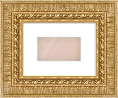 Gold Reverse Frame for 160 × 90mm artwork, with Smooth White Single Mount