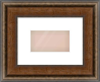 Walnut / Pewter Spoon Frame for 160 × 90mm artwork, with Smooth White Single Mount