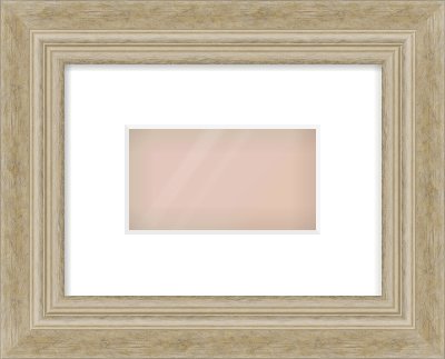 Ivory Scoop Frame for 160 × 90mm artwork, with Smooth White Single Mount