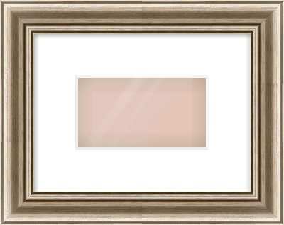 Silver Cushion Frame for 160 × 90mm artwork, with Smooth White Single Mount