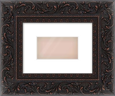 Black Reverse Frame for 160 × 90mm artwork, with Smooth White Single Mount