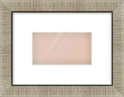 Silver & Black Sided Flat Frame for 160 × 90mm artwork, with Smooth White Single Mount