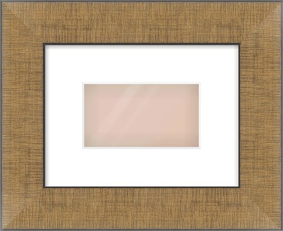 Bronze Flat Frame for 160 × 90mm artwork, with Smooth White Single Mount