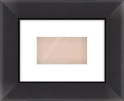 Black Flat Frame for 160 × 90mm artwork, with Smooth White Single Mount