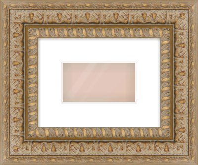 Gold Reverse Frame for 160 × 90mm artwork, with Smooth White Single Mount