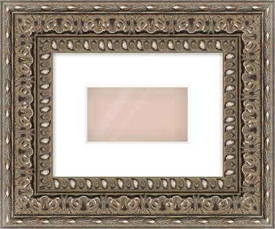 Silver Reverse Frame for 160 × 90mm artwork, with Smooth White Single Mount