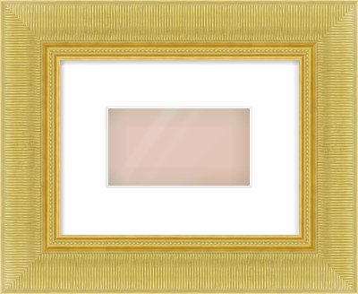 Gold Reverse Frame for 160 × 90mm artwork, with Smooth White Single Mount
