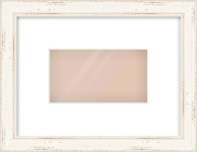 White Scoop Frame for 160 × 90mm artwork, with Smooth White Single Mount
