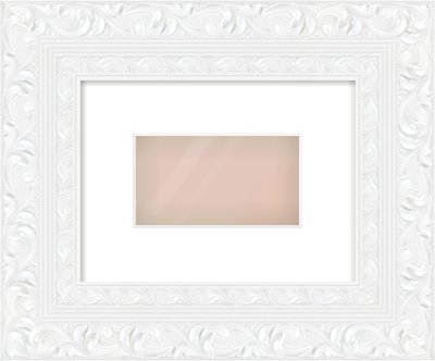 White Reverse Frame for 160 × 90mm artwork, with Smooth White Single Mount