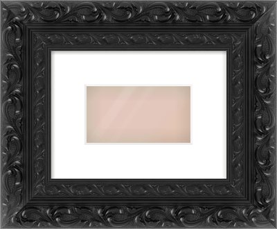 Black Reverse Frame for 160 × 90mm artwork, with Smooth White Single Mount