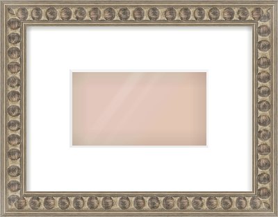 Silver Cushion Frame for 160 × 90mm artwork, with Smooth White Single Mount