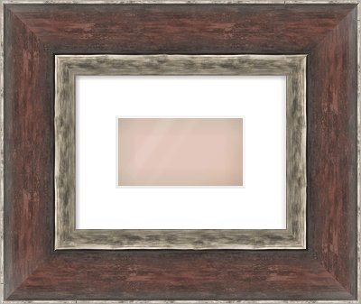 Brown Reverse Frame for 160 × 90mm artwork, with Smooth White Single Mount