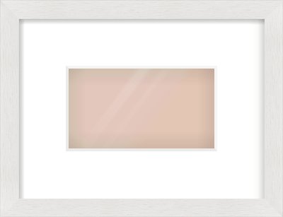 White Flat Frame for 160 × 90mm artwork, with Smooth White Single Mount