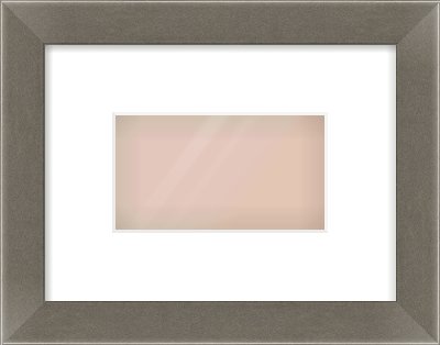 Pewter Flat Frame for 160 × 90mm artwork, with Smooth White Single Mount