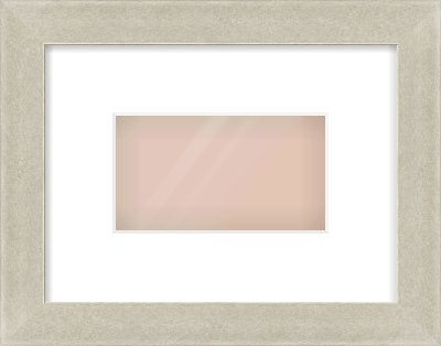 Silver Flat Frame for 160 × 90mm artwork, with Smooth White Single Mount