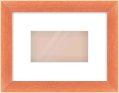 Bronze Flat Frame for 160 × 90mm artwork, with Smooth White Single Mount