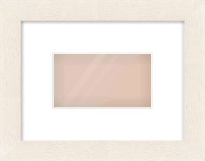 White Flat Frame for 160 × 90mm artwork, with Smooth White Single Mount