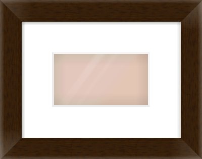 Wenge Stained Flat Frame for 160 × 90mm artwork, with Smooth White Single Mount