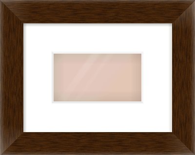 Wenge Flat Frame for 160 × 90mm artwork, with Smooth White Single Mount