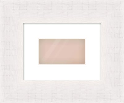 Rough Cut Effect Flat Frame for 160 × 90mm artwork, with Smooth White Single Mount