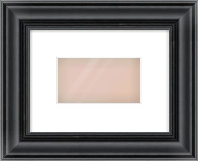 Black Spoon Frame for 160 × 90mm artwork, with Smooth White Single Mount
