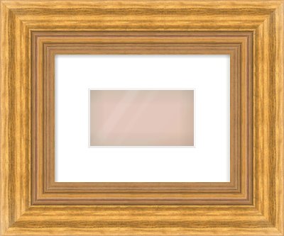 Gold Reverse Frame for 160 × 90mm artwork, with Smooth White Single Mount