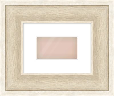 Silver / White Scoop Frame for 160 × 90mm artwork, with Smooth White Single Mount
