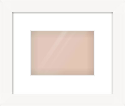White Flat Frame for 7 × 5in artwork, with Smooth White Single Mount