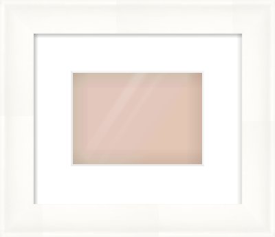 White Spoon Frame for 7 × 5in artwork, with Smooth White Single Mount