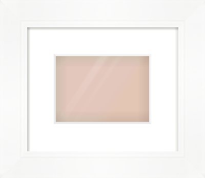 White Reverse Frame for 7 × 5in artwork, with Smooth White Single Mount